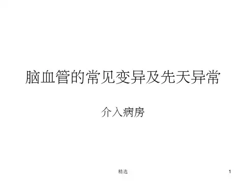 脑血管的正常变异及异常ppt课件