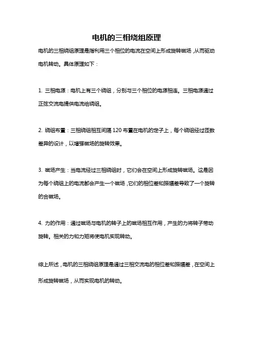 电机的三相绕组原理