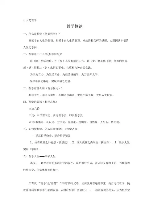 什么是哲学