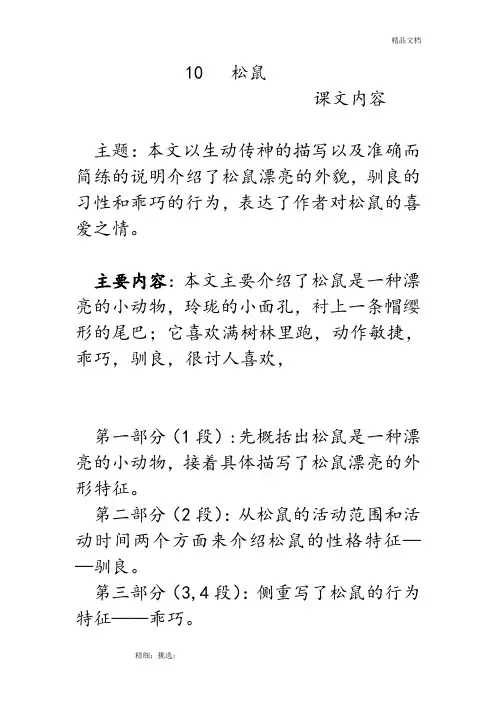10松鼠  课文