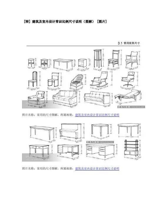 建筑室内设计尺寸