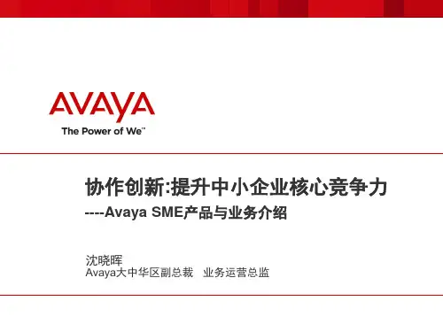 Avaya中国SMB产品及业务介绍