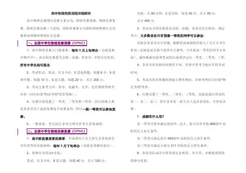 高中物理竞赛流程详细解析