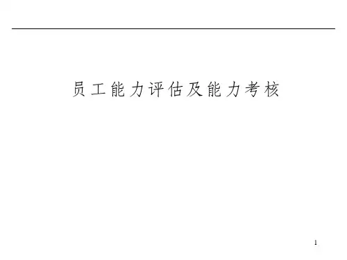 员工能力评价