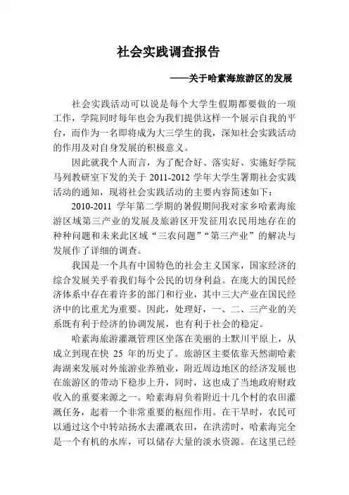 社会实践调查报告 2
