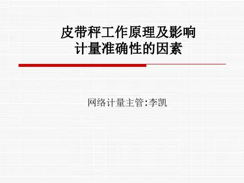 皮带秤工作原理及影响计量准确性资料