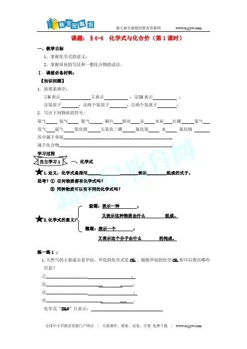 化学式__学案
