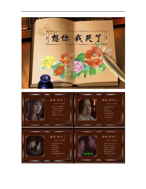【图文】《想你我哭了》竹简图片(精)