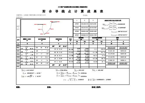 附合导线控制点自动计算全过程(附图)