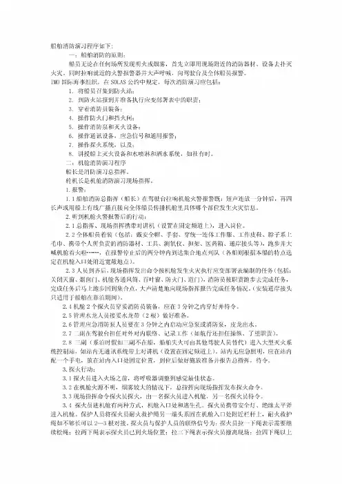 船舶消防演习程序