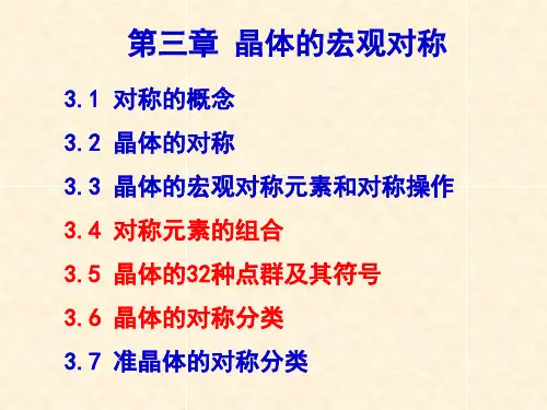 晶体学基础(第三章)