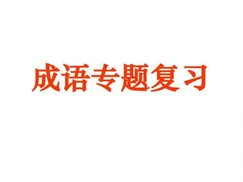 09成语专题复习(1)