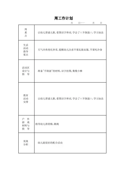 大班 周工作计划 (1)