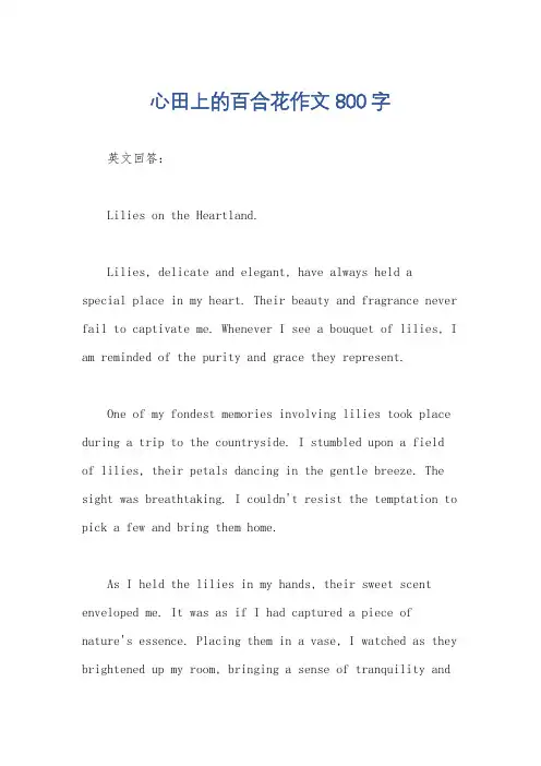心田上的百合花作文800字