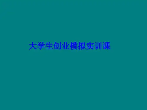 创业实训(全套250页PPT课件)