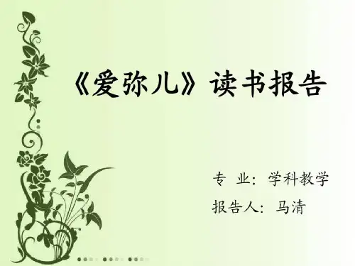 爱弥儿读书报告15页PPT