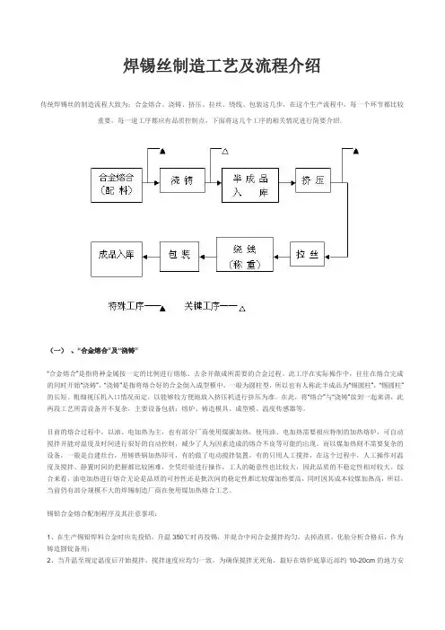 锡丝制造工艺及流程介绍