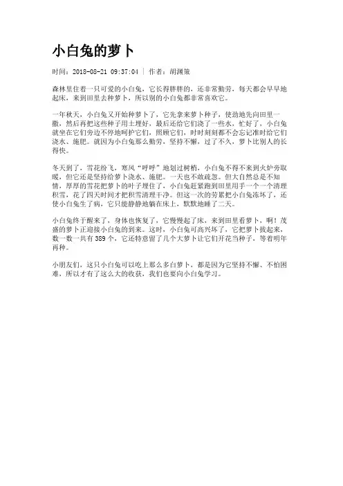 小白兔的萝卜