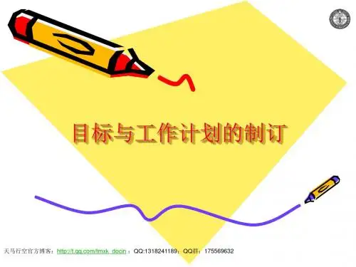 目标与工作计划的制订
