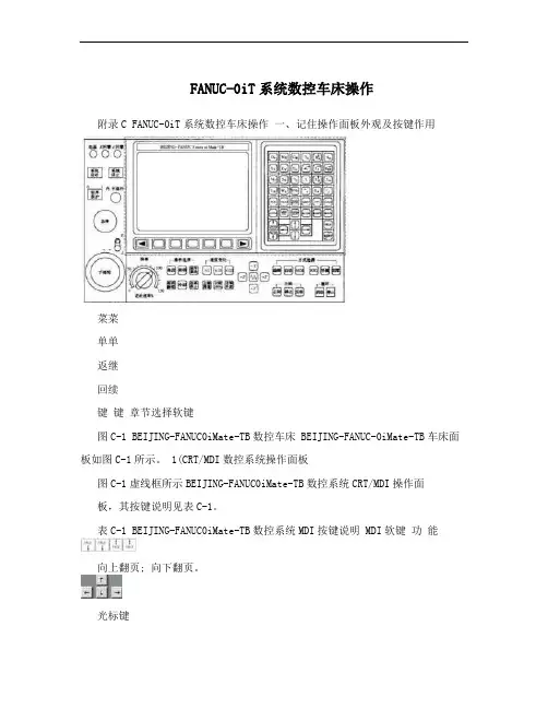 FANUC-0iT系统数控车床操作