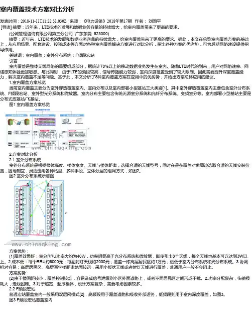 室内覆盖技术方案对比分析
