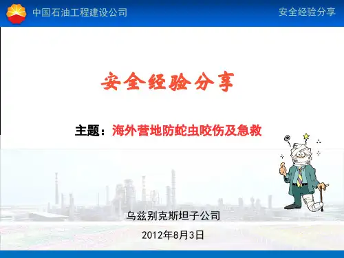 营地防蛇虫咬伤及急救