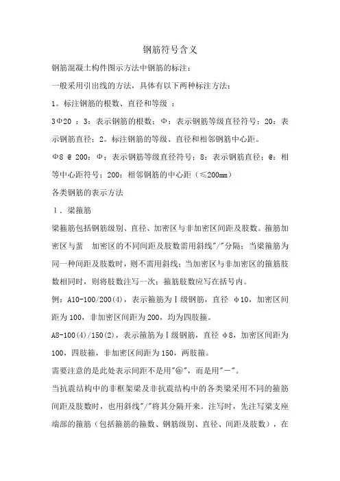 钢筋符号含义