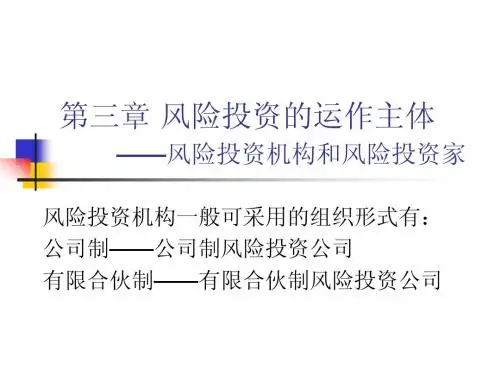 风险投资 课件03