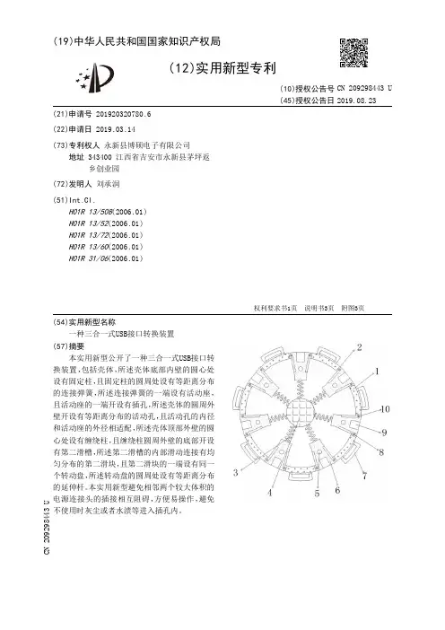 【CN209298443U】一种三合一式USB接口转换装置【专利】