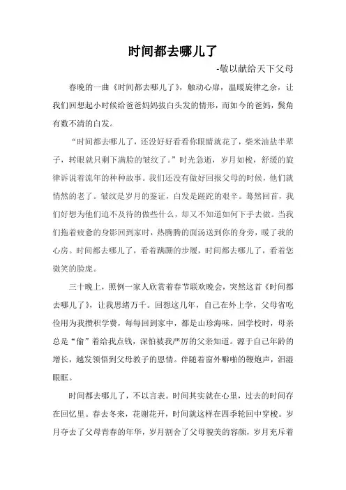 时间都去哪了 2
