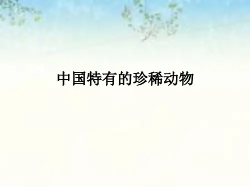 中国特有的珍稀动物