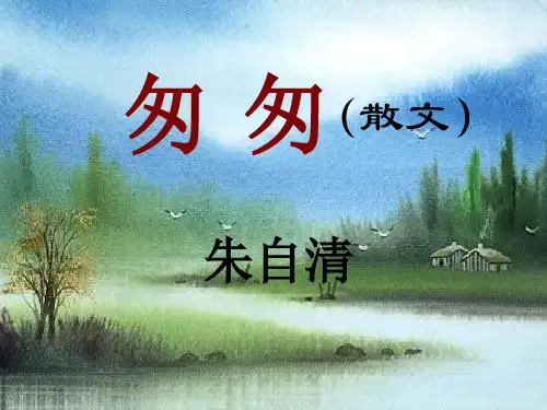 《匆匆》PPT课件最终版