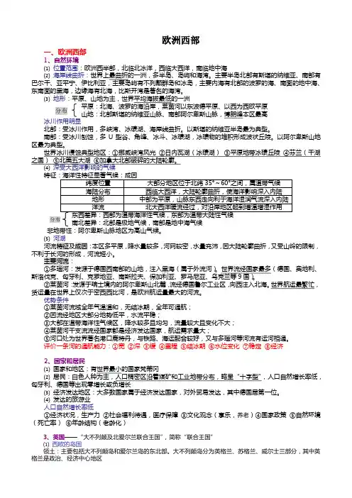 9.欧洲西部知识点