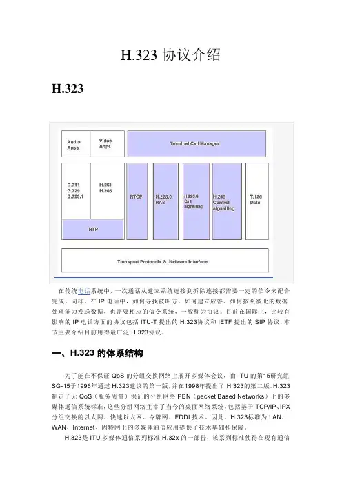 h.323协议介绍