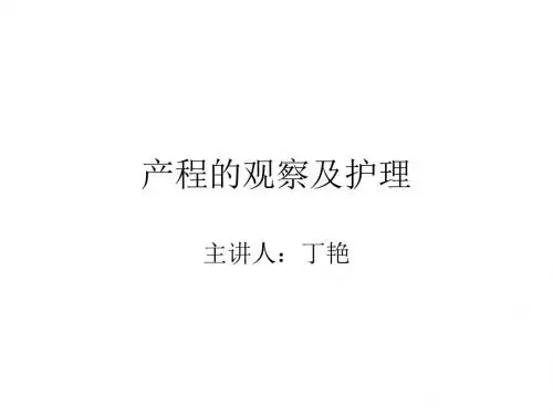 产程的观察与监护