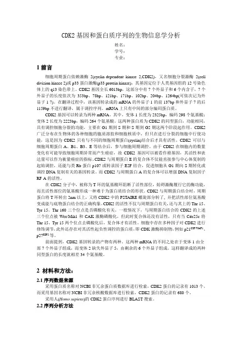 生物信息学作业