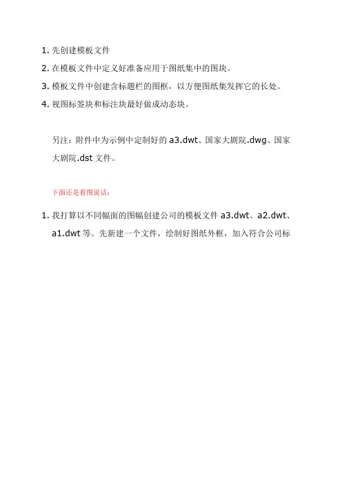 制作CAD图纸集