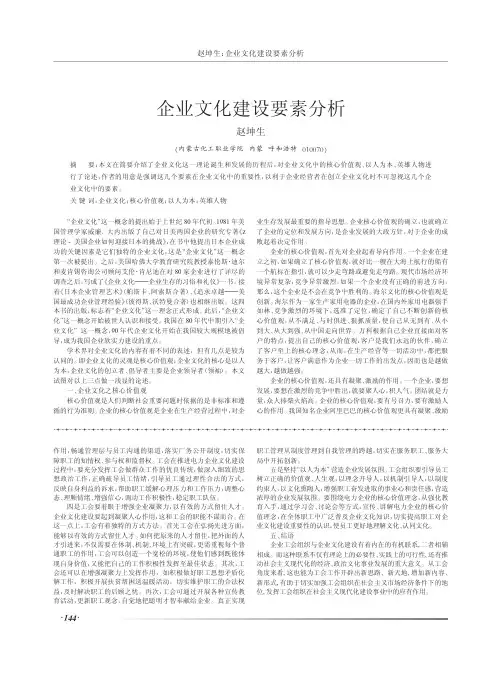 企业文化建设要素