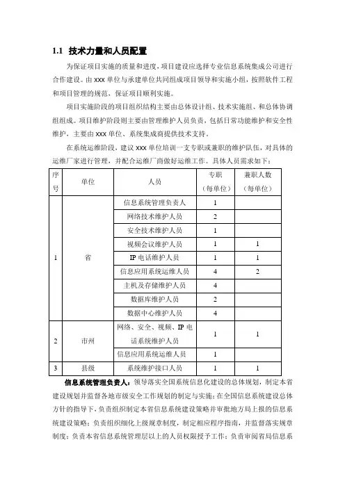 网络运维技术人员岗位职责描述
