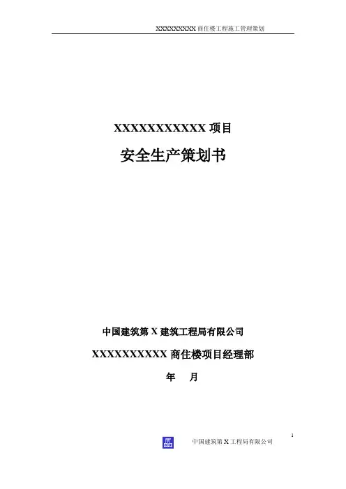 项目安全生产策划