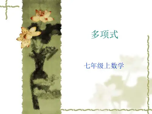 人教版七年级上册：2.1.2《整式-多项式》ppt课件