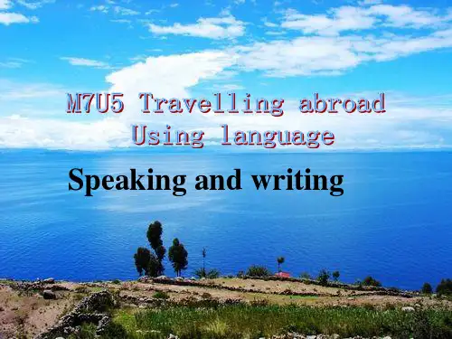 人教英语选修7Unit5Writing 公开课课件