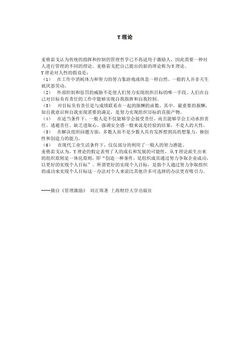 Y理论