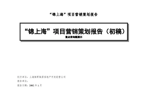 “锦上海”项目营销策划报告