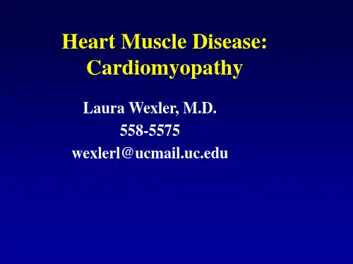 心肌病 Heart Muscle Disease- Cardiomyopathy