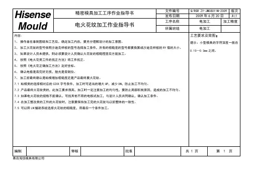 QRSR ZY-JM08011M-2009电火花纹加工作业指导书