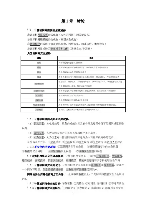 (04751)计算机网络安全串讲资料及课后习题