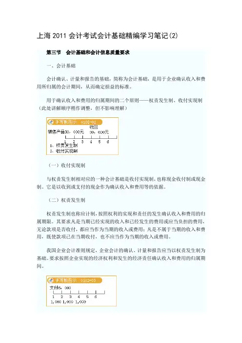 上海2011会计考试会计基础学习笔记精编版2