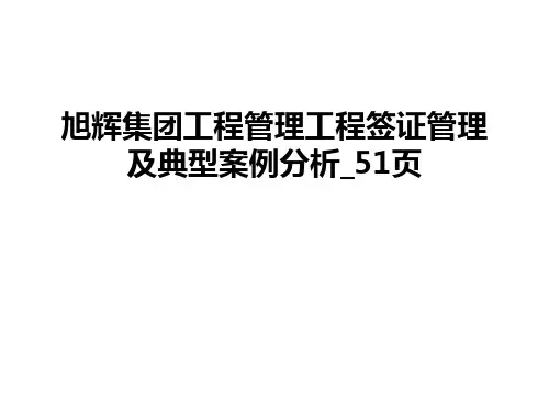 【精品】旭辉集团工程工程签证及典型案例分析_51页汇总