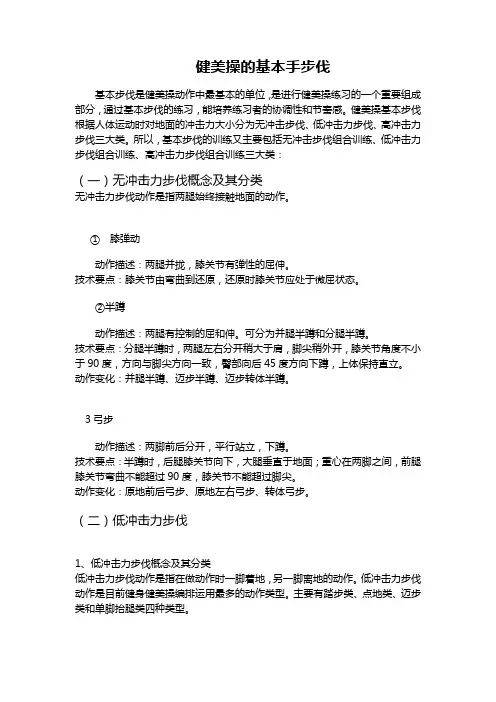 健美操的基本手步伐